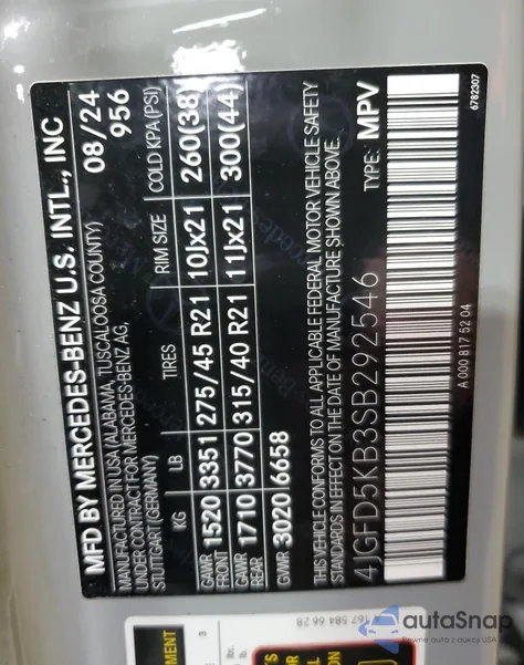 2025 Mercedes-Benz Gle Coupe 450 4Matic z USA, uszkodzony, nr VIN 4JGFD5KB3SB292546